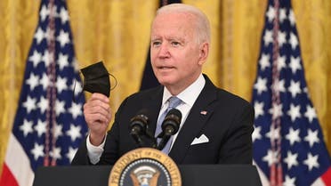 US President Joe Biden speaks about Covid vaccinations in the East Room of the White House in Washington, DC, July 29, 2021. (AFP)