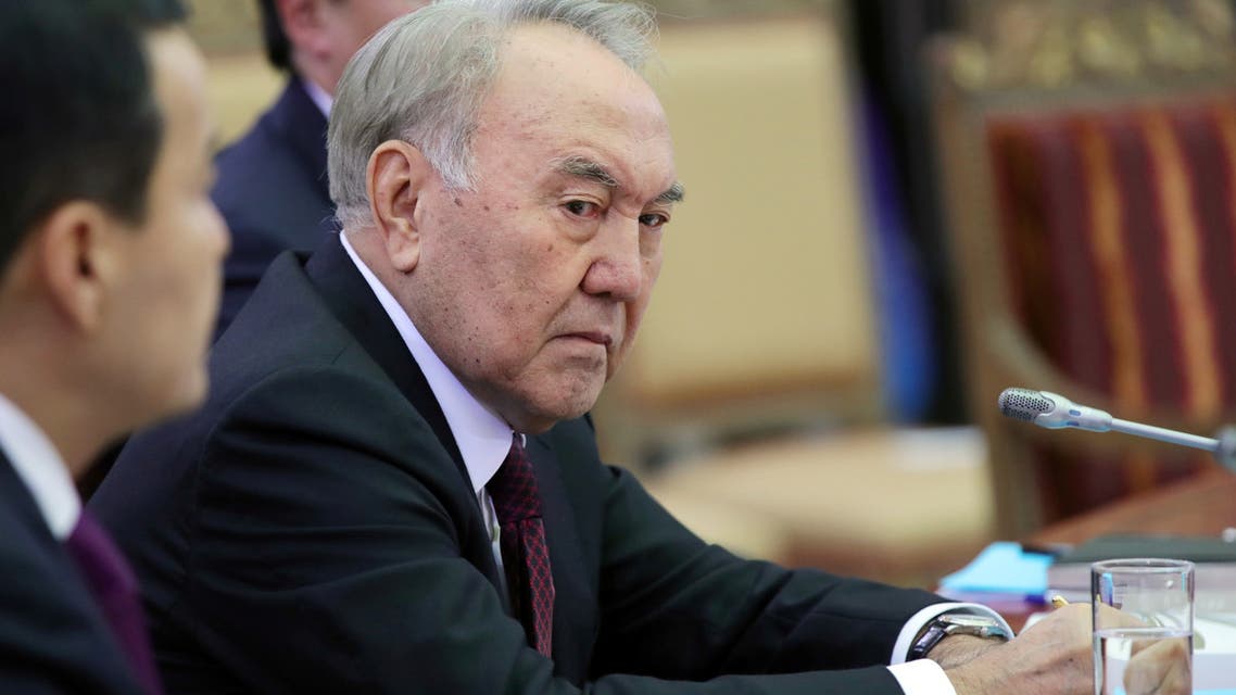 Kazakh former President Nursultan Nazarbayev attends a meeting of the Supreme Eurasian Economic Council in Saint Petersburg, Russia December 20, 2019. Sputnik/Mikhail Klimentyev/Kremlin via REUTERS ATTENTION EDITORS - THIS IMAGE WAS PROVIDED BY A THIRD PARTY.