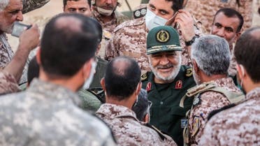 وقائد الحرس الثوري اللواء حسين سلامي (فرانس برس)