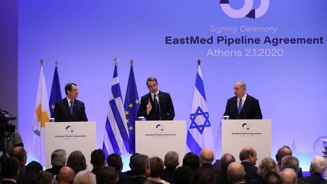Cyprus, Greece and Israel sign a deal to build the EastMed subsea pipeline to carry natural gas from the eastern Mediterranean to Europe. (File Photo: Reuters)