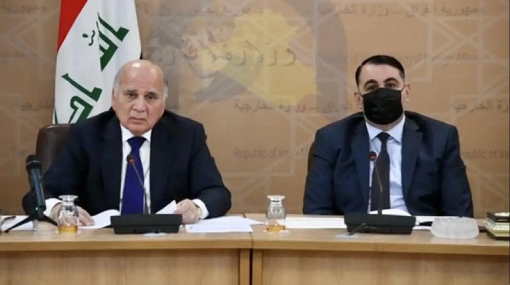 فواد معصوم، وزیر خارجه عراق در نشست با طرف سعودی