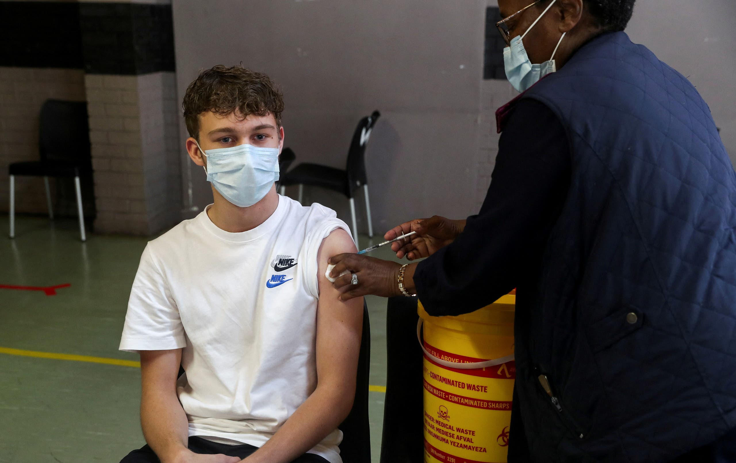 من حملة التطعيم ضد كورونا في جنوب افريقيا