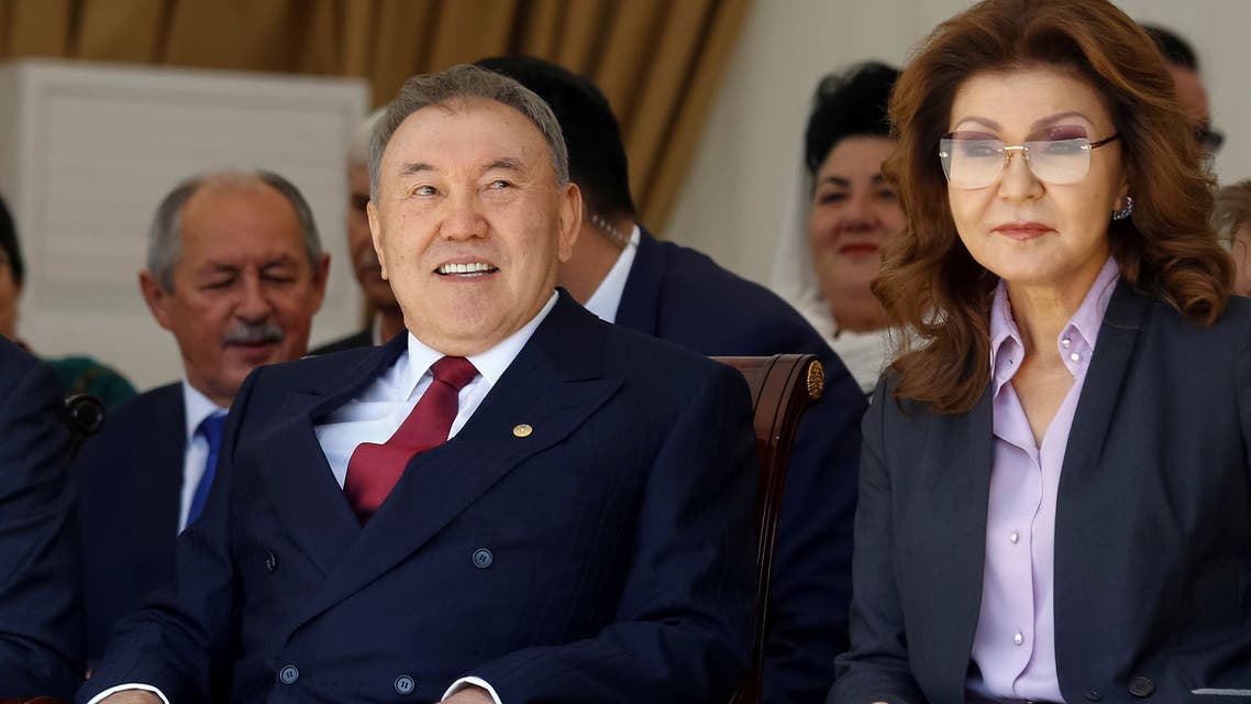 FILE PHOTO: Kazakhstan's President Nursultan Nazarbayev (L) and his daughter Dariga, the country's Deputy Prime Minister, attend celebrations to mark Kazakhstan People's Unity Day in Almaty, Kazakhstan, May 1, 2016. REUTERS/Shamil Zhumatov/File photo