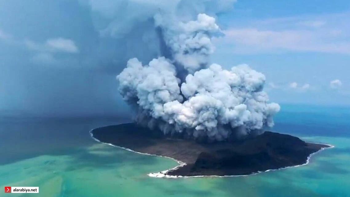 بركان تسونامي تونغا المحيط الهادي خاص العربية.نت