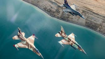 تمرین مشترک نظامی نیروی هوایی اسرائیل و ارتش آمریکا بر فراز صحرای «نقب»