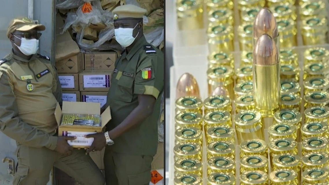 Senegal seizes three containers of ammunition from a Guyana-flagged cargo ship in the port of the capital Dakar, in a rare arms haul worth an estimated $5 million. (Senegalese Customs/Handout/AFP)