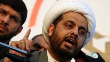 Qais Al-Khazali, the Iraqi the secretary general of the Shiite group Asaib Ahl al-Haq (The League of the Righteous), speaks during a demonstration in the Iraqi mainly Shiite southern city of Basra on January 6, 2016. (File photo: AFP)
