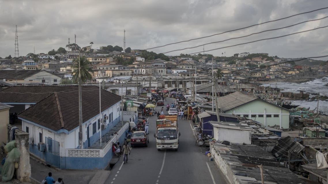 This general view taken on April 29, 2019, shows traffic journeying along a street in the Ghanaian Central Region city of Cape Coast. (AFP)