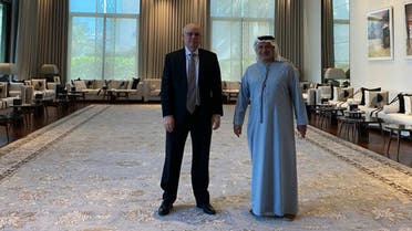 Dr. Anwar Gargash, the diplomatic adviser to the UAE President meets  US Special Envoy for Yemen Tim Lenderking. (WAM)