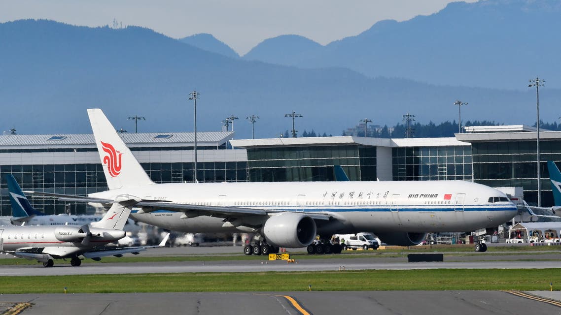 An Air China flight bound for Shenzhen takes off from Vancouver International Aiport in Richmond, British Columbia, Canada September 24, 2021. (Reuters)