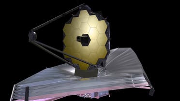 (FILES) In this file photo taken on November 25, 2009 this September 2009 handout image provided by NASA shows an artist's rendition of the James Webb Space Telescope. On January 24, 2022, nearly a month after launch, the James Webb Space Telescope will arrive at its deep-space celestial destination. (Photo by Handout / NASA / AFP) / NO USE AFTER FEBRUARY 23, 2022 16:39:53 GMT