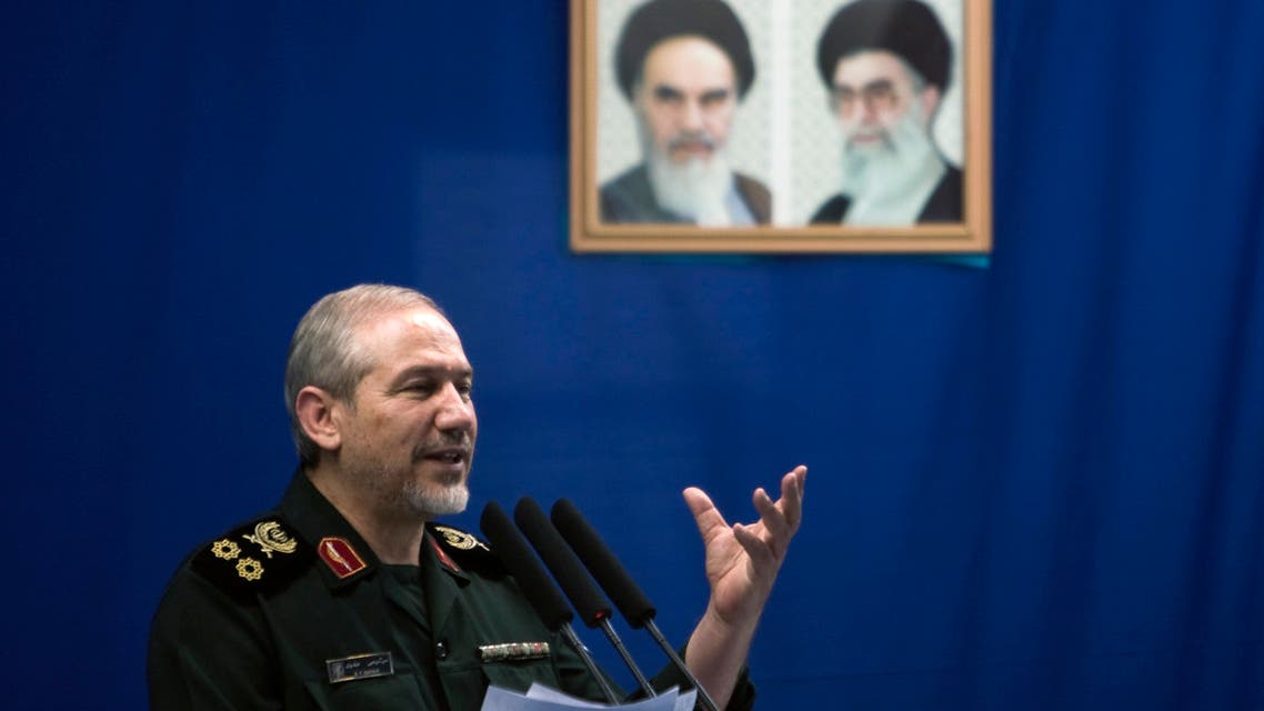 Former IRGC commander Yahya Rahim-Safavi speaks during Tehran's Friday prayers September 25, 2009. (File Photo: Reuters)