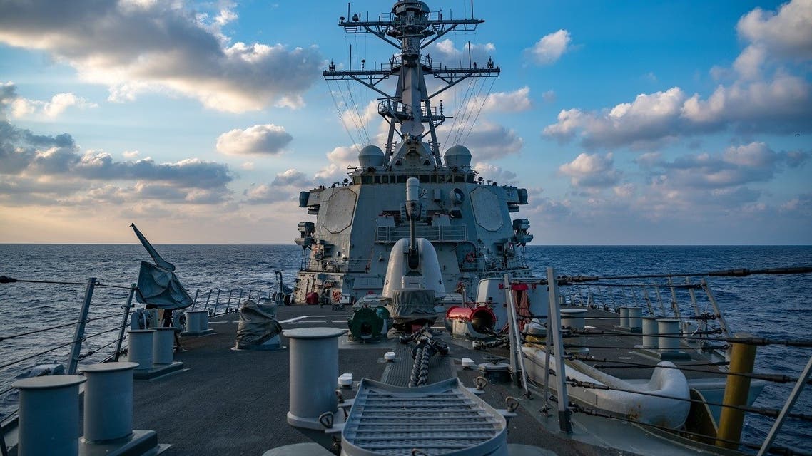The Arleigh-Burke class guided-missile destroyer USS Barry (DDG 52) conducting underway operations in the South China Sea. (File Photo: AFP)