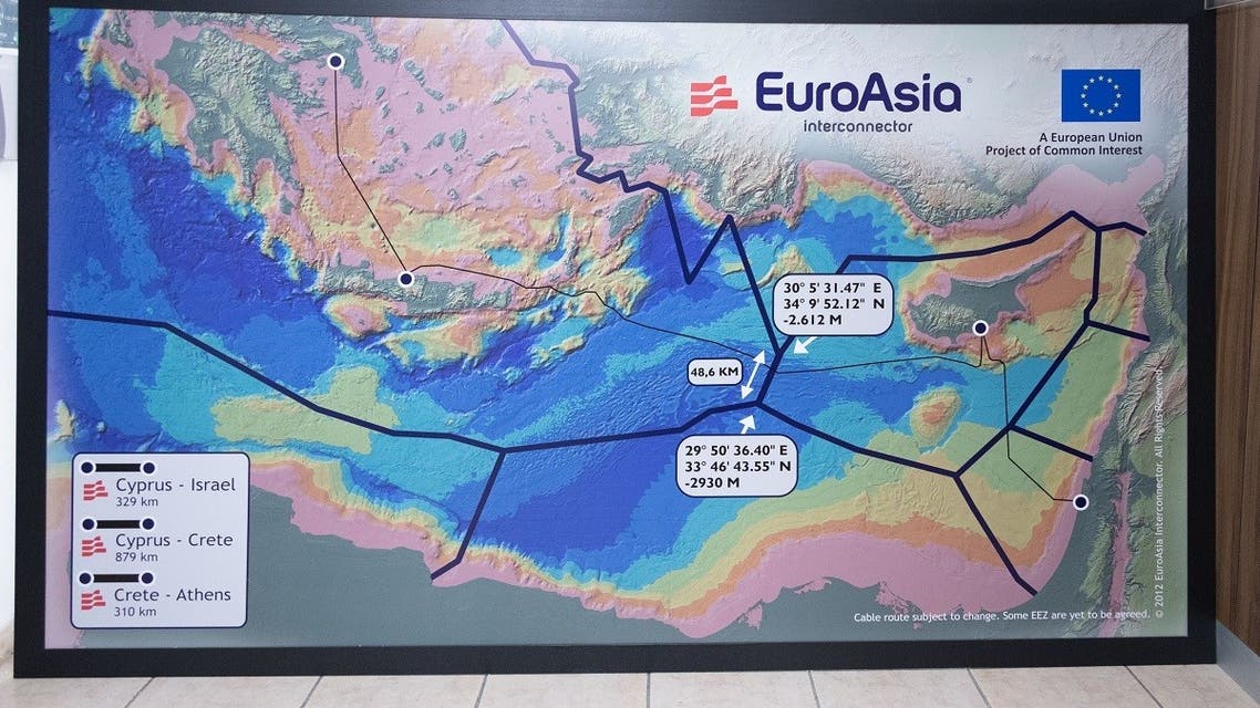 The construction of a 2,000-megawatt undersea electricity cable will link the power grids of Israel, Cyprus and Greece, Cypriot Energy Minister Natasa Pilides. (Twitter/@NatasaPilidou)