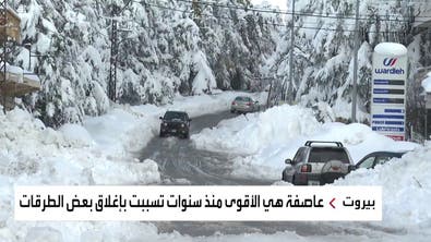 مشاهد بديعة للوحات الثلج الأبيض في لبنان وفلسطين والأردن