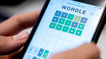 In this file illustration photo taken on January 11, 2022 a person plays online word game Wordle on a mobile phone in Washington, DC. (AFP)