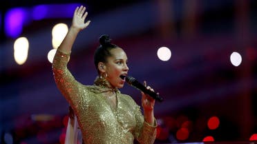 Singer Alicia Keys performs at Expo 2020 in Dubai, United Arab Emirates, December 10, 2021. (Reuters)