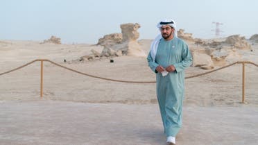 Sheikh Hamdan bin Zayed Al Nahyan, Ruler’s Representative in Al Dhafra Region and Chairman of the Board of Directors of the Environment Agency - Abu Dhabi (EAD),  who inaugurated the Al Wathba Fossil Dunes Protected Area. (WAM) 