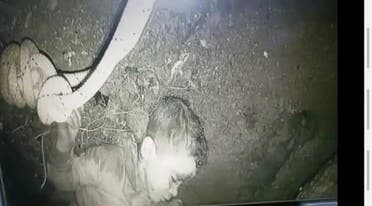 Five-year-old Moroccan child gets trapped in a deep well after falling in it on February 1, 2022. (Twitter)
