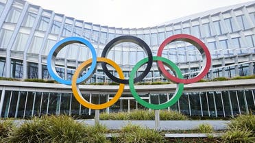 The Olympic rings are pictured in front of the International Olympic Committee (IOC) headquarters in Lausanne, Switzerland, on December 7, 2021. (Reuters)