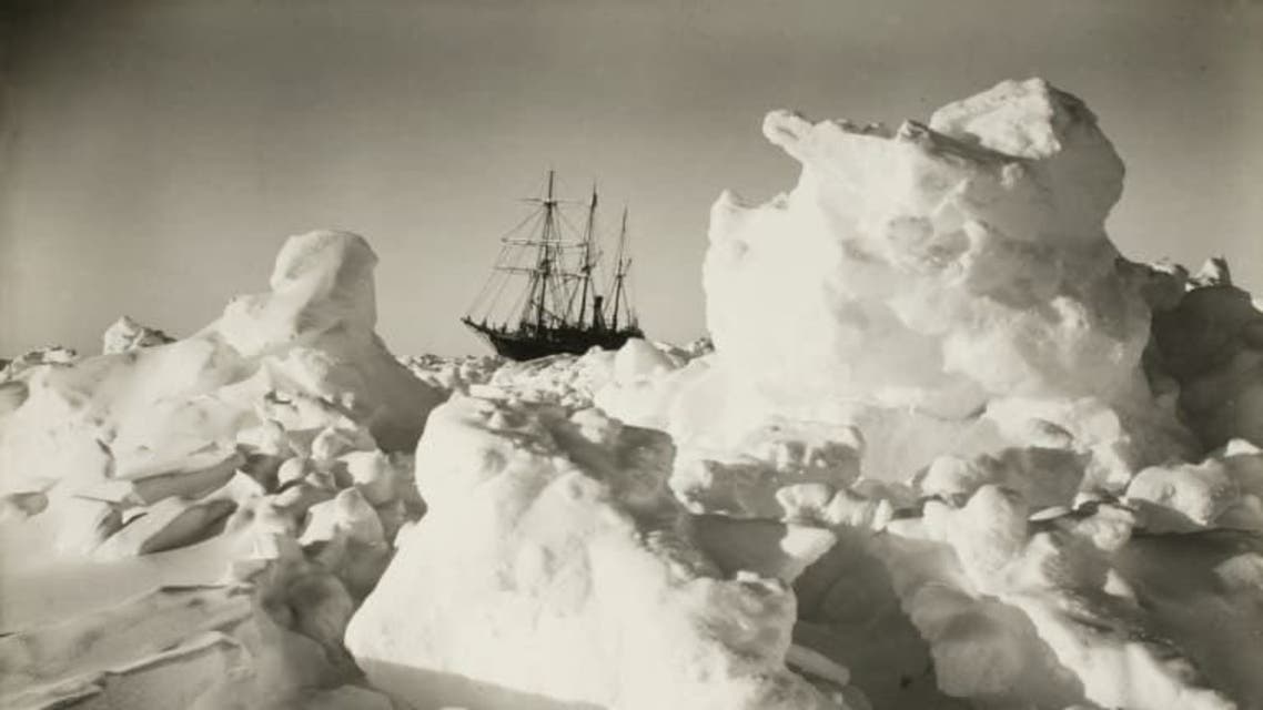 Ernest Shackleton's ship Endurance, which sank off the coast of Antarctica in 1915 after being slowly crushed by pack ice. (Twitter)