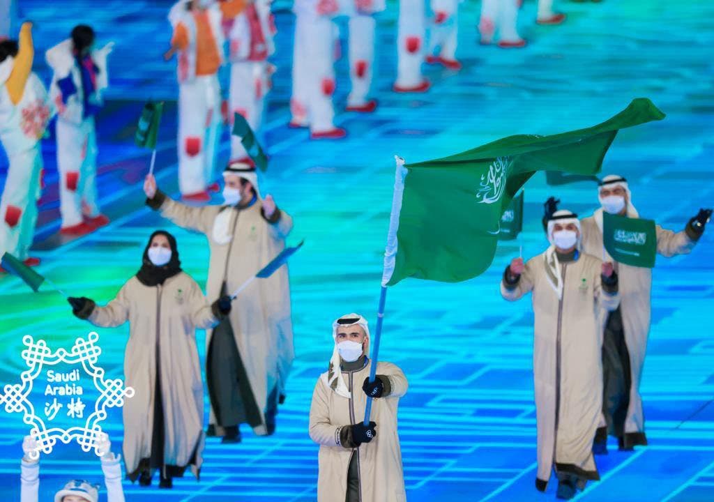 خلال حفل افتتاح الالمبياد الشتوي في الصين