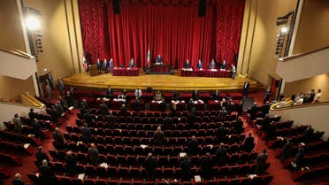 Lebanese Parliament Speaker Nabih Berri heads a general legislative session at UNESCO Palace in Beirut, Lebanon September 30, 2020. REUTERS/Mohamed Azakir