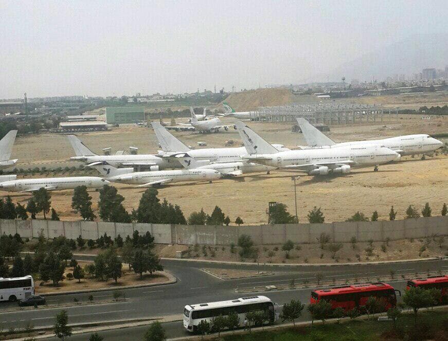 صورة أرضية لمقبرة طائرات الركاب الإيرانية