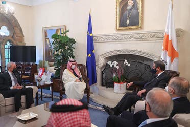 وزير الخارجية السعودي مع الرئيس القبرصي - واس