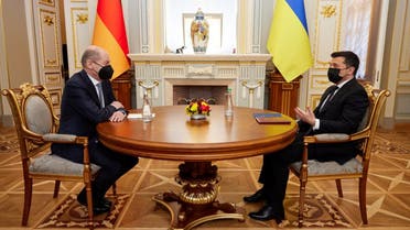 الرئيس الأوكراني ونظيره الألماني (أ ف ب)
