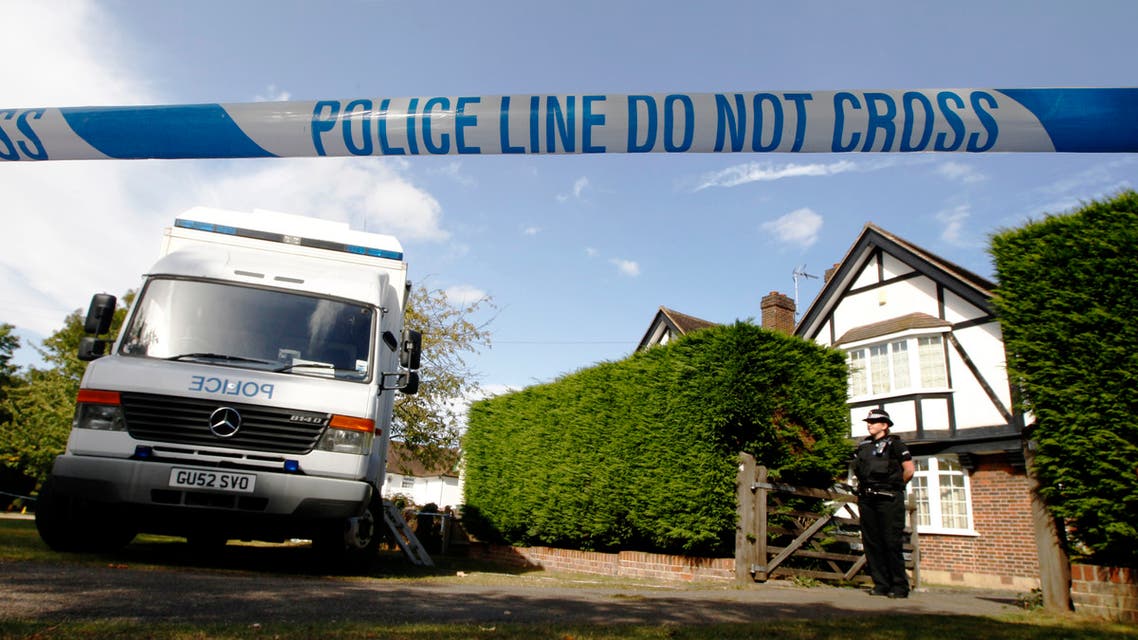 A police officer stands by a cordon close to the house of Saad al-Hilli and his family in Claygate near London September 13 2012. (File photo: Reuters)