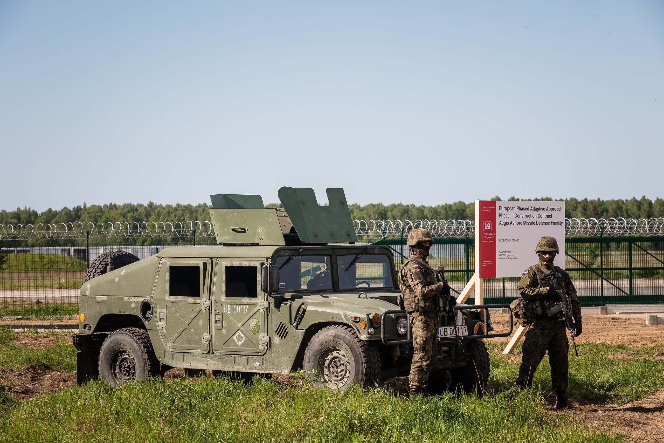 القاعدة العسكرية الأميركية في منطقة Redzikowo ببولندا (فرانس برس)