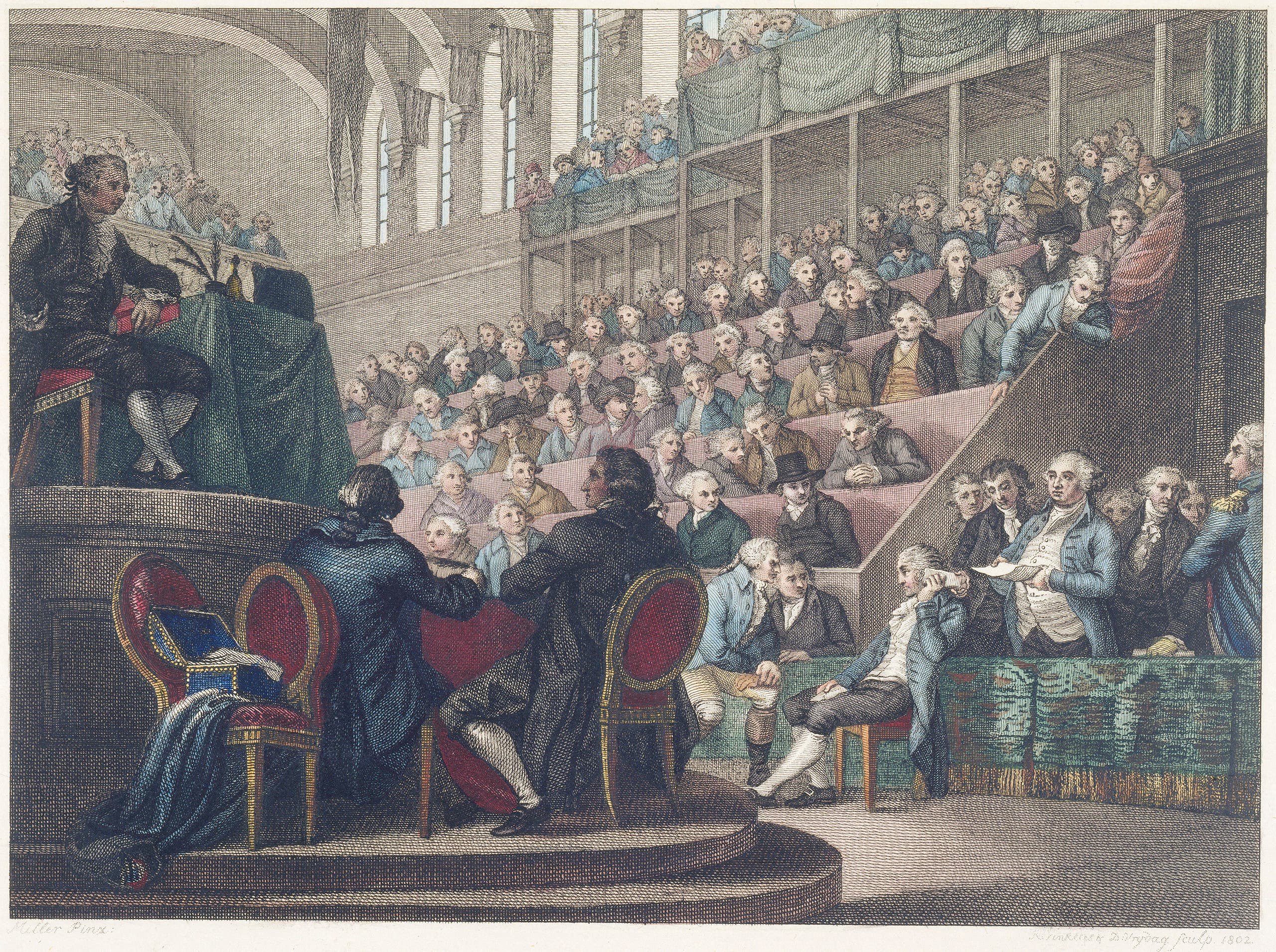 Un tableau représentant des aspects des événements de la cour de Louis XVI