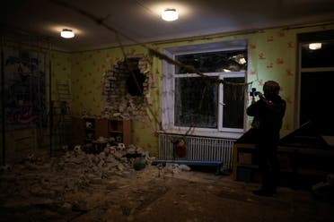 An interior view shows a kindergarten, which according to Ukraine's military officials was damaged by shelling, in Stanytsia Luhanska, in the Luhansk region, Ukraine, February 17, 2022. (Reuters)