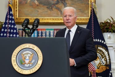 US President Joe Biden speaks on the situation in Ukraine, February 18, 2022. (Reuters)