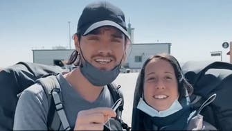 French couple travel through Saudi Arabia as part of world hitchhiking tour