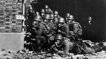 جانب من القوات اليابانية التي شاركت بالتدخل ضد الصين عام 1937
