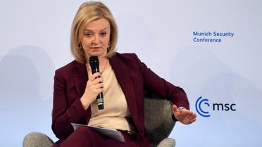 British Foreign Secretary Liz Truss speaks during the annual Munich Security Conference, in Munich, Germany February 19, 2022. REUTERS/Andreas Gebert