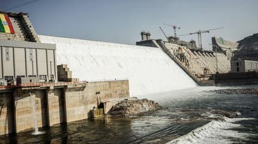 This general view shows the site of the Grand Ethiopian Renaissance Dam (GERD) in Guba, Ethiopia, on February 19, 2022. Ethiopia's massive hydro-electric dam project on a tributary of the Nile has raised regional tensions notably with Egypt, which depends on the huge river for 97 percent of its water supply.