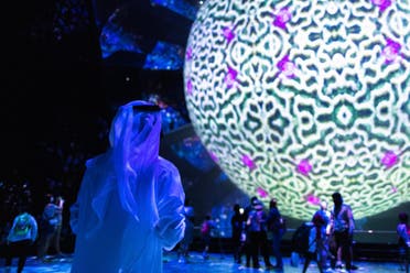 Visitors inside the Saudi Arabia Pavilion. (Supplied)