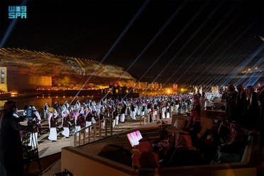 The Governor of Riyadh Prince Faisal bin Abdulaziz oversees an event that features 3,500 performers presenting a three-century long history of the country through their art. (SPA)