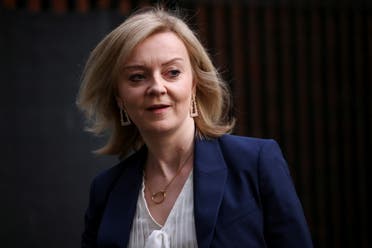 British Foreign Secretary Liz Truss leaves Downing Street after a COBR meeting, in London, Britain February 22, 2022. (Reuters)