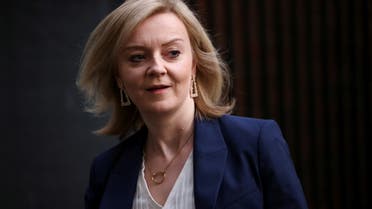 British Foreign Secretary Liz Truss leaves Downing Street after a COBR meeting, in London, Britain February 22, 2022. (Reuters)