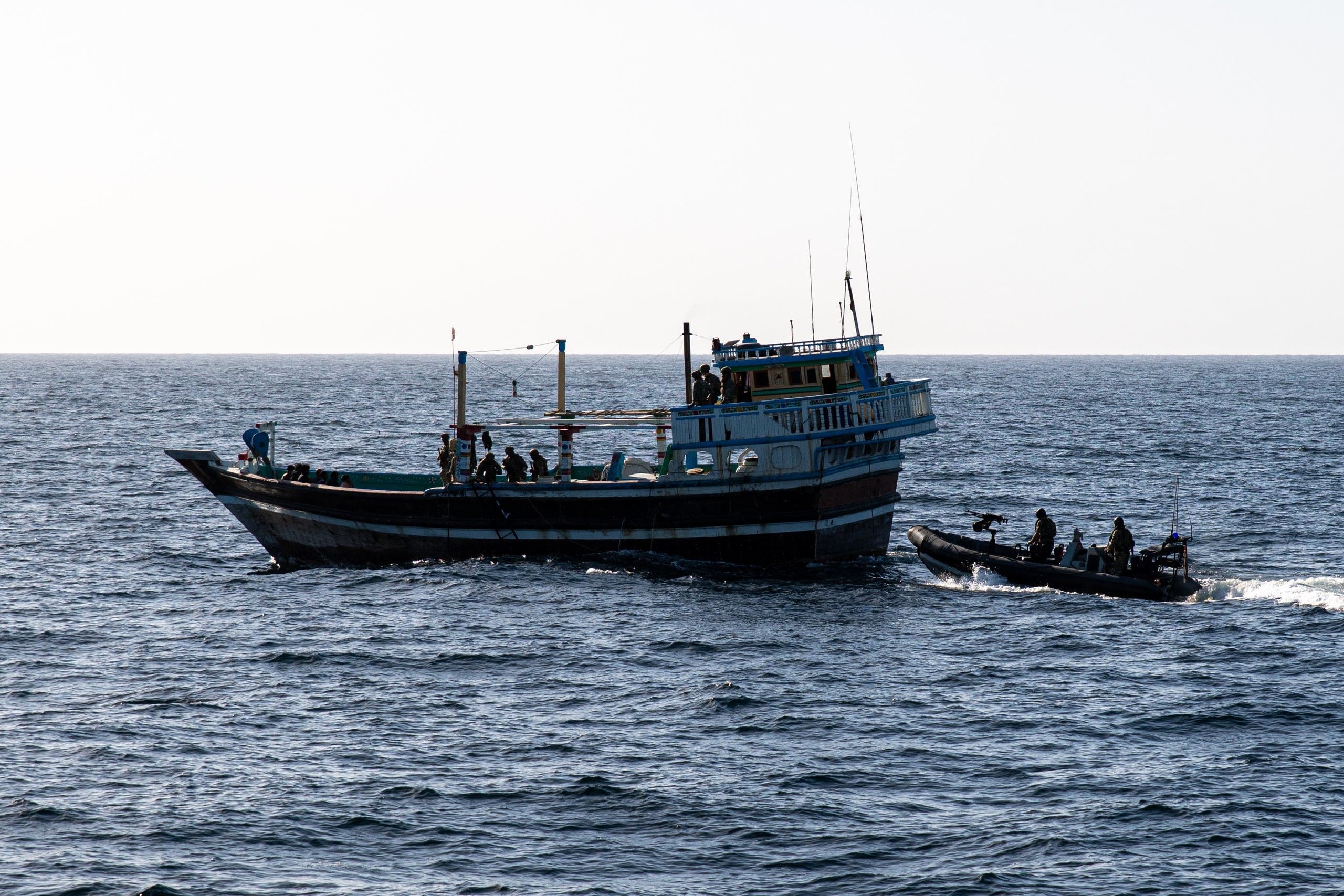 إحباط عملية تهريب سابقة للمخدرات في خليج عمان في يناير الماضي (أرشيفية)