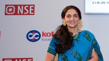 In this picture taken on April 4, 2015 shows Managing Director and CEO of the National Stock Exchange (NSE) Chitra Ramkrishna during an event in Mumbai. A top Indian stock exchange executive has been arrested in a bizarre corporate soap opera surrounding the bourse's former head, who claimed she was guided by a Himalayan mystic who may not actually exist. (AFP)