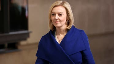 British Foreign Secretary Liz Truss arrives at the BBC headquarters in London, Britain, on February 27, 2022. (Reuters)