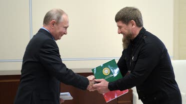 Russia's President Vladimir Putin (L) meets with head of the Chechen Republic Ramzan Kadyrov at a residence near Moscow, Russia June 15, 2018. (Reuters)