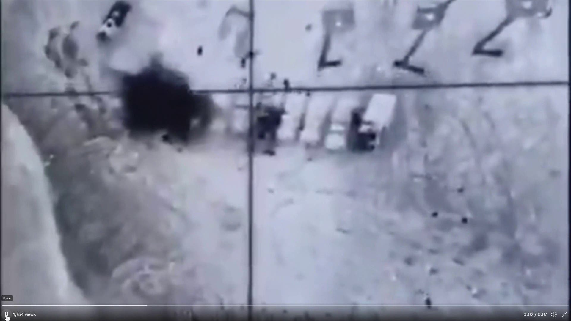 مشاهد لاستهداف طائرة بدون طيار أوكرانية لقوات روسية 