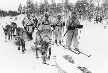 جانب من القوات الفنلندية خلال حرب الشتاء