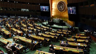 The 11th emergency special session of the 193-member UN General Assembly on Russia's invasion of Ukraine, March 1, 2022. (Reuters)